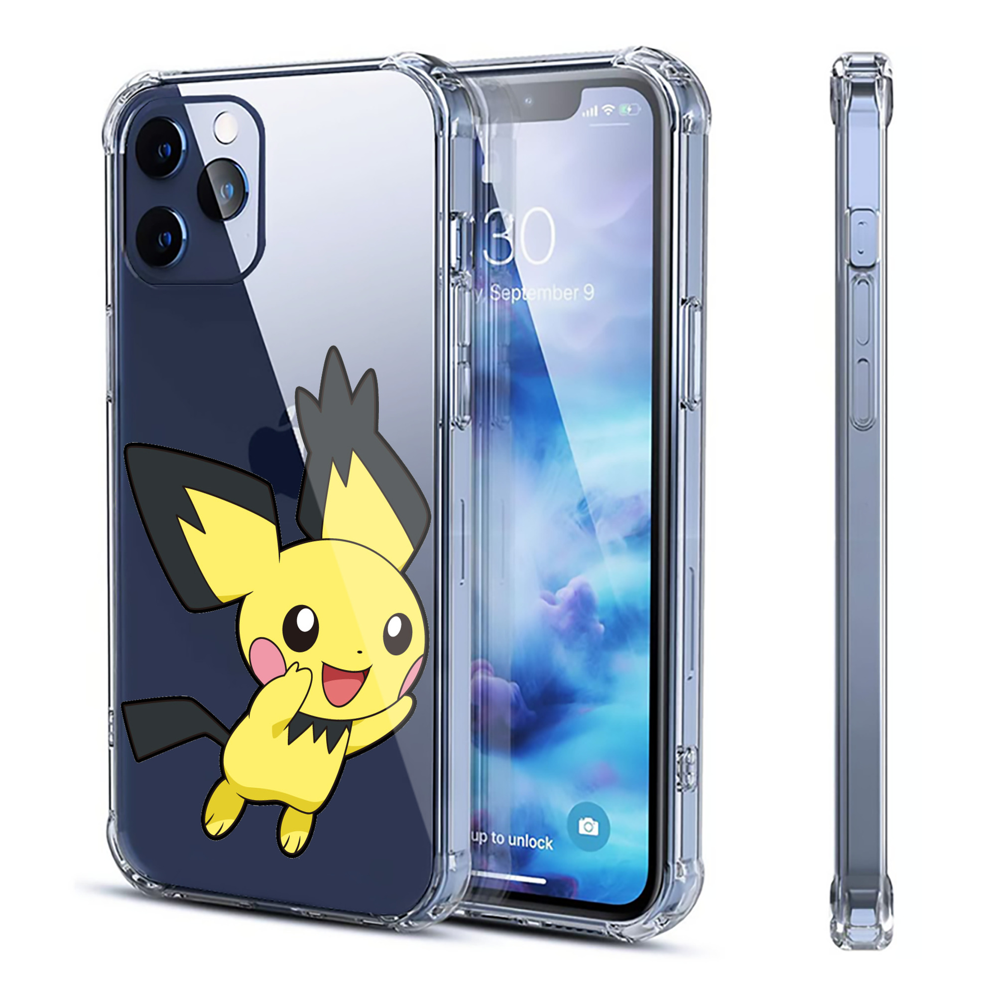 （画像用） ポケットモンスター Pokémon 【iPhone 12シリーズ対応】透明スマホケース（クリアソフトケース）